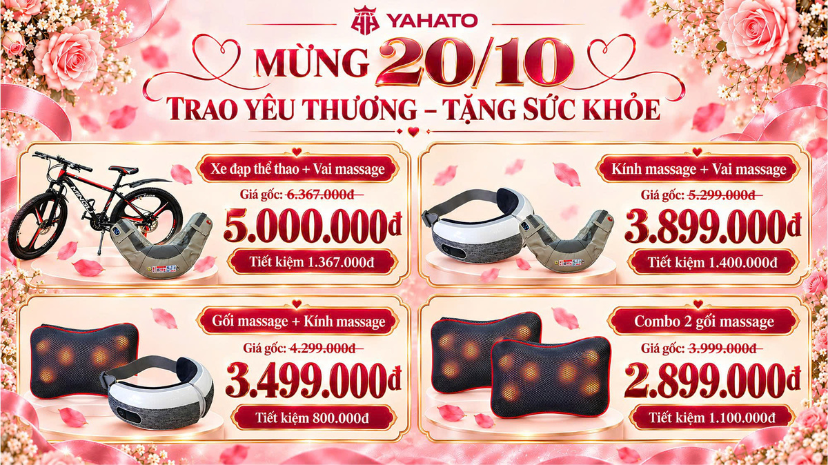 Chỉ còn ít ngày đến 20/10 – Săn ưu đãi ghế massage Yahato, tặng quà sức khỏe cho người phụ nữ yêu thương