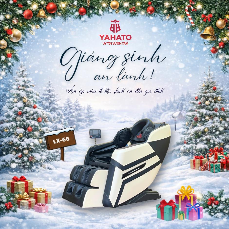 Giáng Sinh An Lành – Ghế Massage Yahato Đồng Hành Chăm Sóc Sức Khỏe Gia Đình Việt
